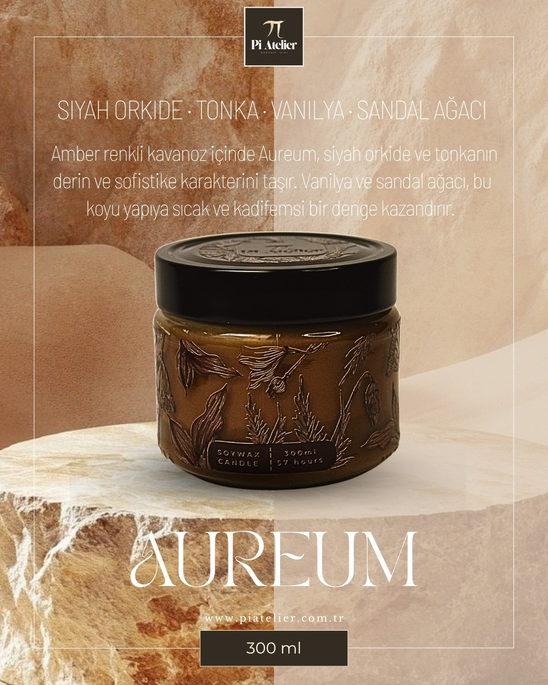 Kavanoz Mum // 300ml // Aureum - Görsel 2